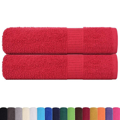 Vidaxl Badetücher 2 Stcs 100x150 cm 360 g m² 100% Baumwollrot