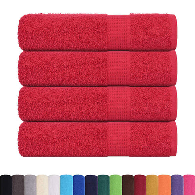 Vidaxl Badetücher 4 Stcs 100x150 cm 360 g m² 100% Baumwollrot