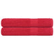 VIDAXL -Handtücher 2 PCs 100x200 cm 360 g m² 100% Baumwollrot