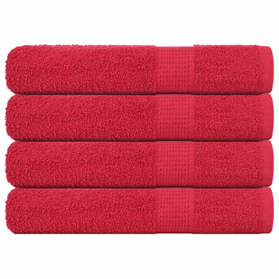 VIDAXL -Handtücher 4 ST 100x200 cm 360 g m² 100% Baumwollrot