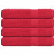 VIDAXL -Handtücher 4 ST 100x200 cm 360 g m² 100% Baumwollrot