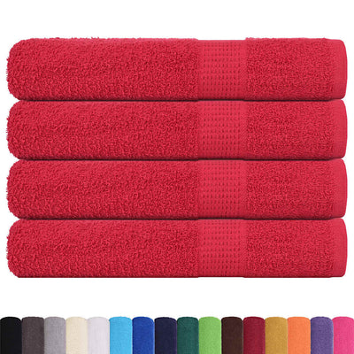VIDAXL -Handtücher 4 ST 100x200 cm 360 g m² 100% Baumwollrot