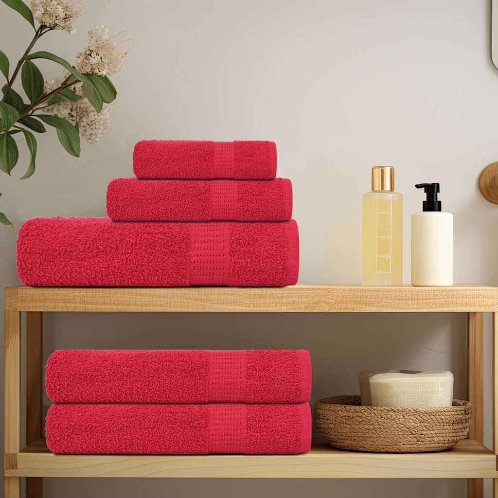 VIDAXL -Handtücher 4 ST 100x200 cm 360 g m² 100% Baumwollrot