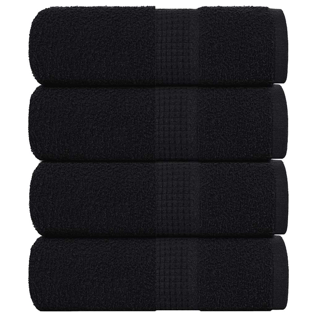 Vidaxl -Seifenwischtücher 4 ST 30 x 30 cm 360 g m² 100% Baumwollschwarz