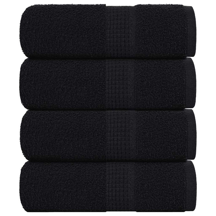 Vidaxl -Seifenwischtücher 4 ST 30 x 30 cm 360 g m² 100% Baumwollschwarz