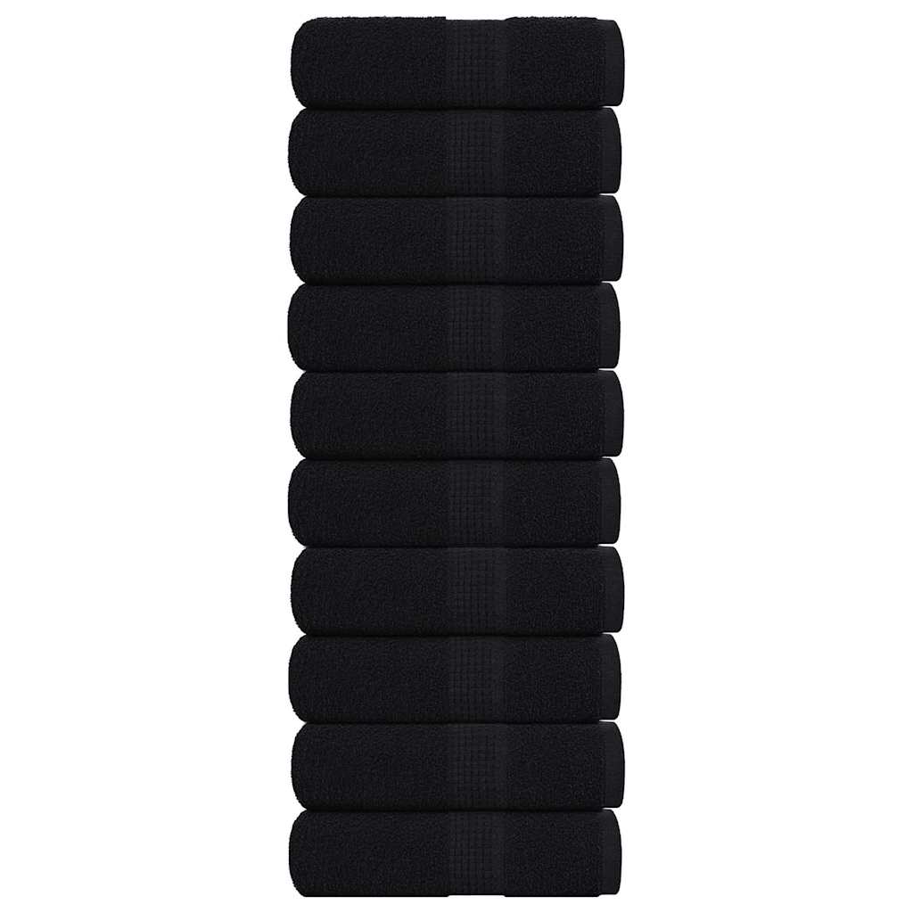 Vidaxl Seifenwisch 10 ST 30 x 30 cm 360 g m² 100% Baumwollschwarz