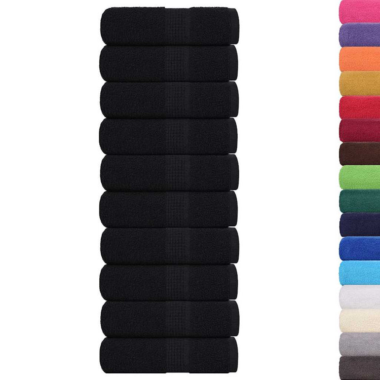 Vidaxl Seifenwisch 10 ST 30 x 30 cm 360 g m² 100% Baumwollschwarz