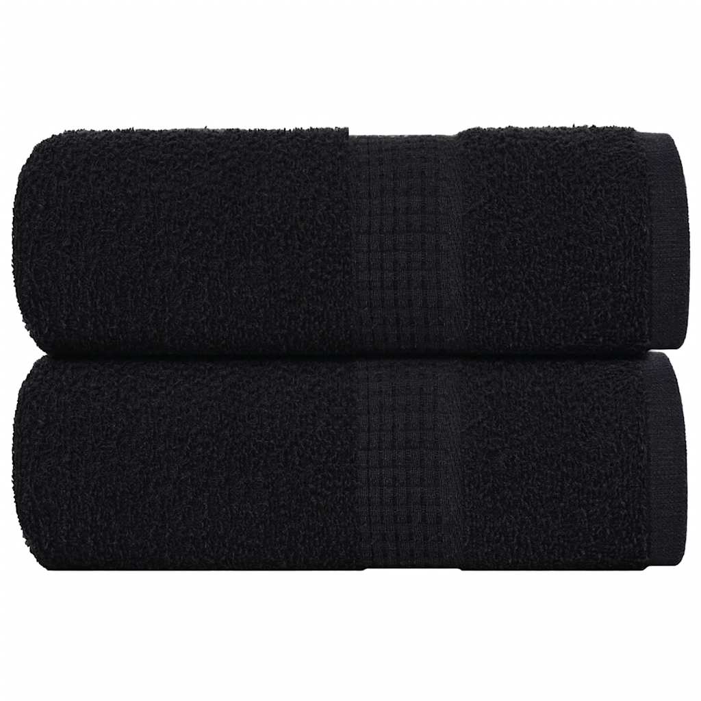 Vidaxl Gäste Tücher 2 ST 30x50 cm 360 g m² 100% Baumwollschwarz