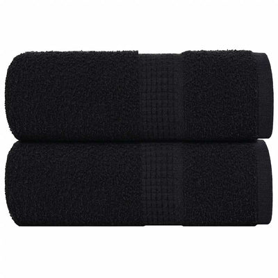 Vidaxl Gäste Tücher 2 ST 30x50 cm 360 g m² 100% Baumwollschwarz