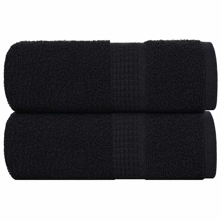 Vidaxl Gäste Tücher 2 ST 30x50 cm 360 g m² 100% Baumwollschwarz