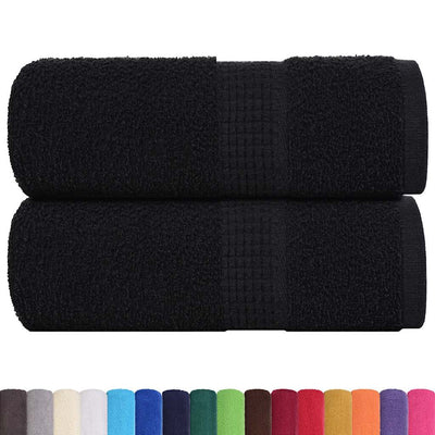 Vidaxl Gäste Tücher 2 ST 30x50 cm 360 g m² 100% Baumwollschwarz