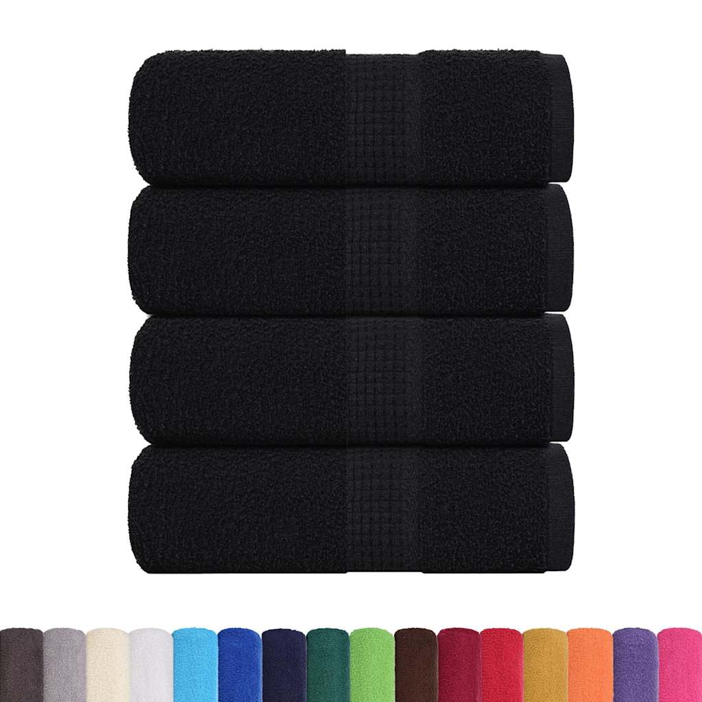 VIDAXL GAST WIPES 4 PCS 30 x 50 cm 360 g m² 100% Baumwollschwarz