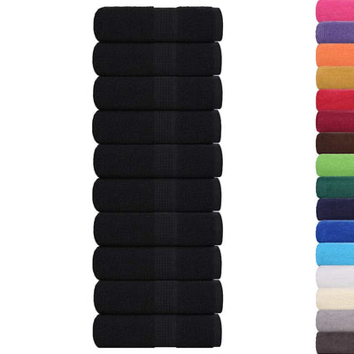 VIDAXL GAST WIPES 10 PCs 30 x 50 cm 360 g m² 100% Baumwollschwarz