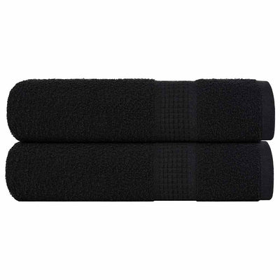 VIDAXL -Handtücher 2 ST 50x100 cm 360 g m² 100% Baumwollschwarz