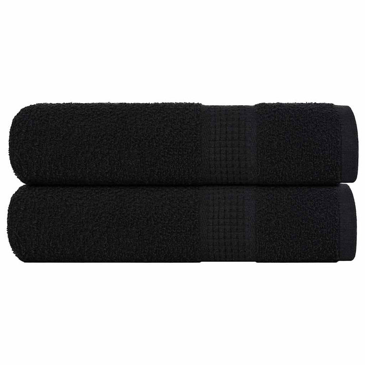 VIDAXL -Handtücher 2 ST 50x100 cm 360 g m² 100% Baumwollschwarz