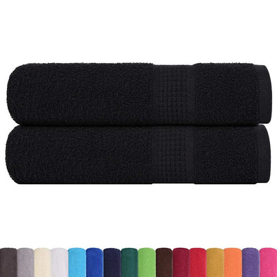 VIDAXL -Handtücher 2 ST 50x100 cm 360 g m² 100% Baumwollschwarz