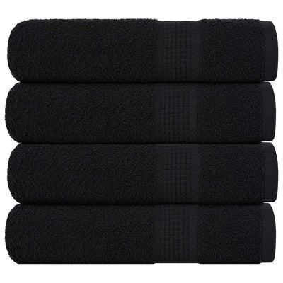 VIDAXL -Handtücher 4 ST 50x100 cm 360 g m² 100% Baumwollschwarz
