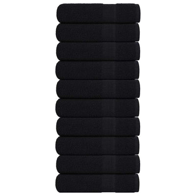 VIDAXL -Handtücher 10 ST 50x100 cm 360 g m² 100% Baumwollschwarz