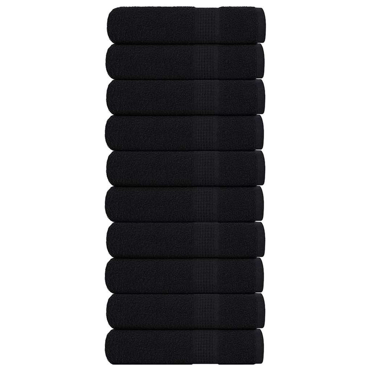VIDAXL -Handtücher 10 ST 50x100 cm 360 g m² 100% Baumwollschwarz
