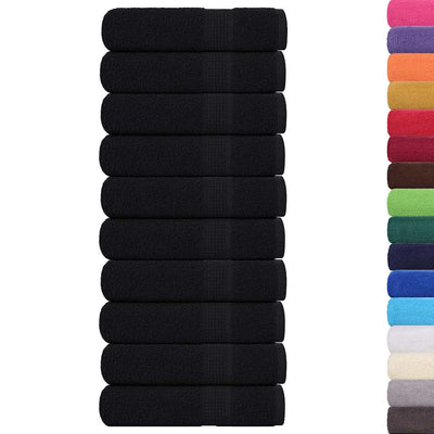 VIDAXL -Handtücher 10 ST 50x100 cm 360 g m² 100% Baumwollschwarz