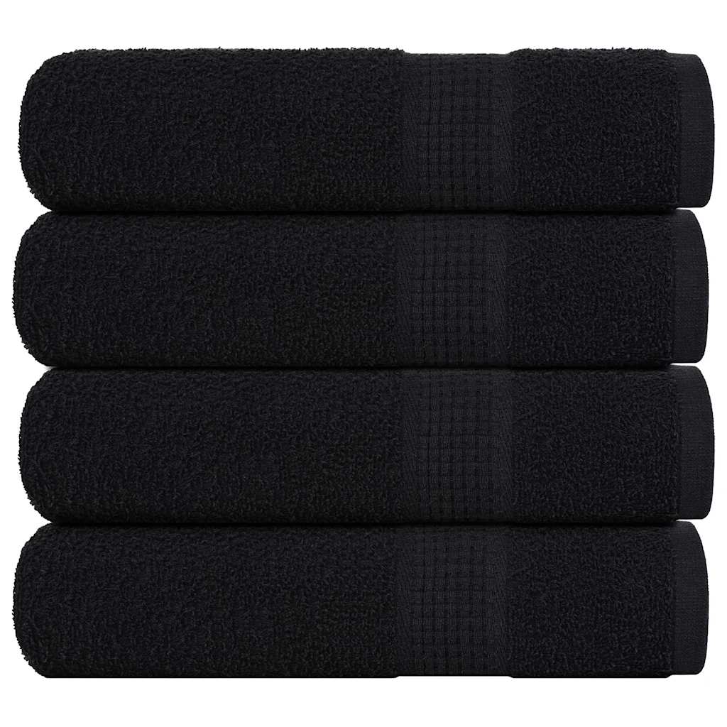 Vidaxl Duschtücher 4 ST 70x140 cm 360 g m² 100% Baumwollschwarz