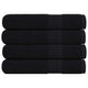 VIDAXL -Handtücher 4 PCs 100x200 cm 360 g m² 100% Baumwollschwarz