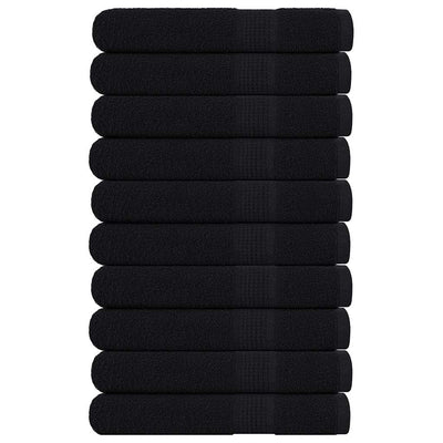 VIDAXL -Handtücher 10 Stcs 100x200 cm 360 g m² 100% Baumwollschwarz
