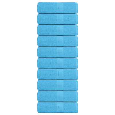 VIDAXL GAST WIPES 10 PCs 30 x 50 cm 360 g m² 100% Baumwolltürkis