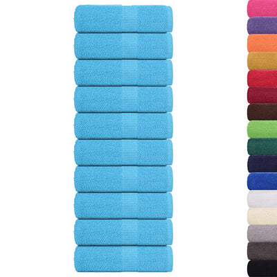 VIDAXL GAST WIPES 10 PCs 30 x 50 cm 360 g m² 100% Baumwolltürkis