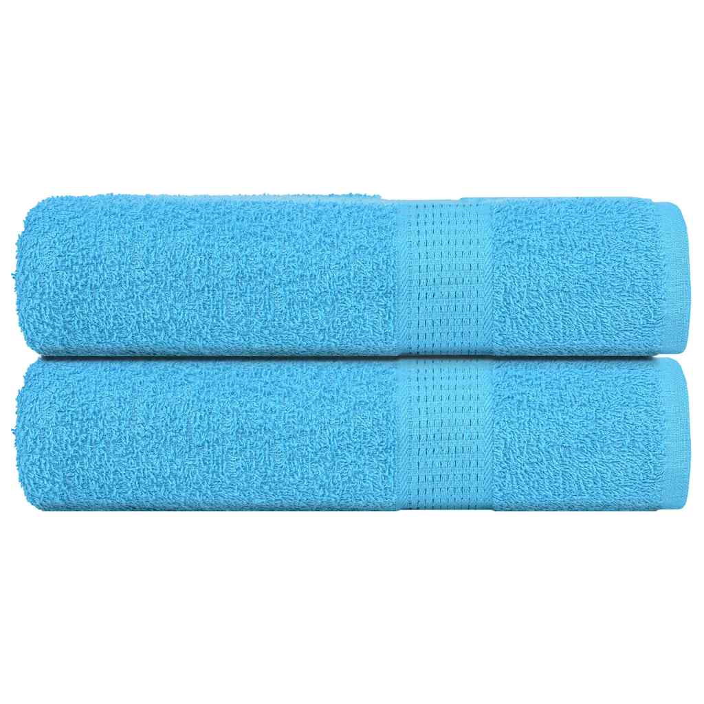 VIDAXL -Handtücher 2 ST 50x100 cm 360 g m² 100% Baumwollturkis