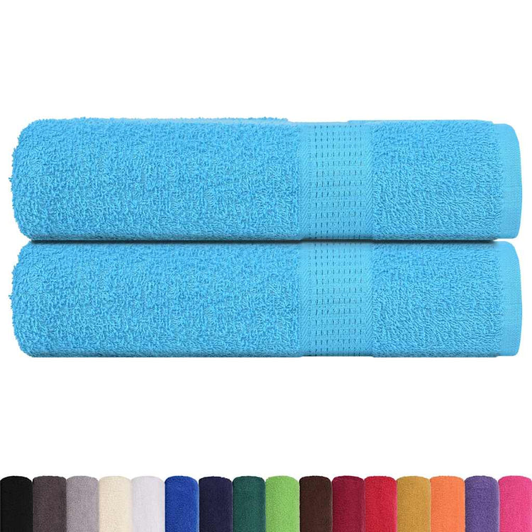 VIDAXL -Handtücher 2 ST 50x100 cm 360 g m² 100% Baumwollturkis