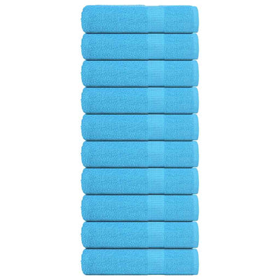 VIDAXL -Handtücher 10 ST 50x100 cm 360 g m² 100% Baumwolltürkis