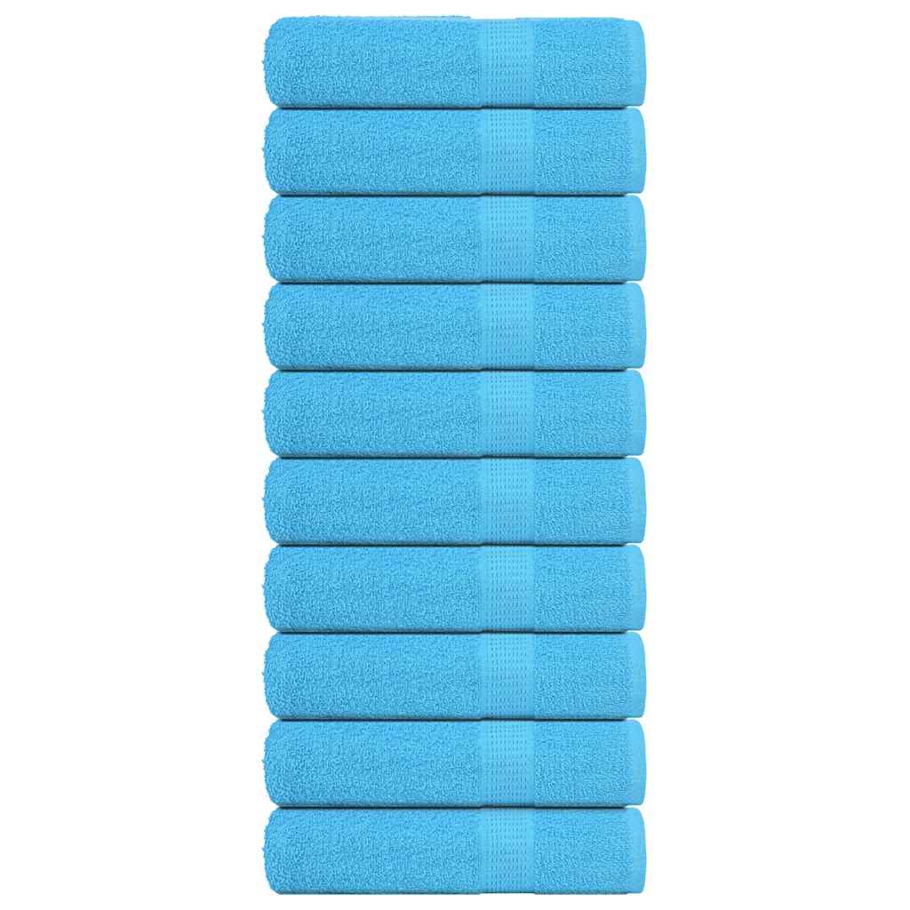 VIDAXL -Handtücher 10 ST 50x100 cm 360 g m² 100% Baumwolltürkis