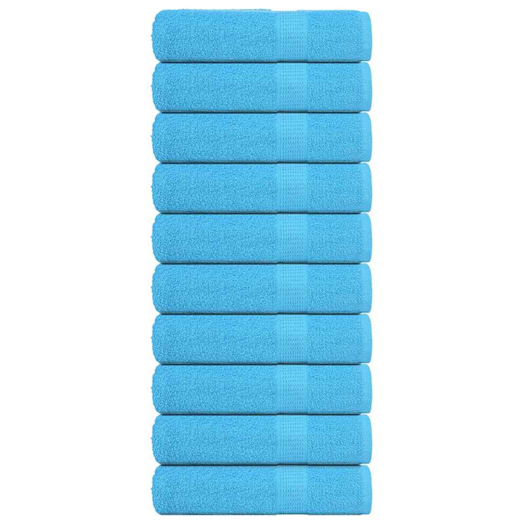 VIDAXL -Handtücher 10 ST 50x100 cm 360 g m² 100% Baumwolltürkis