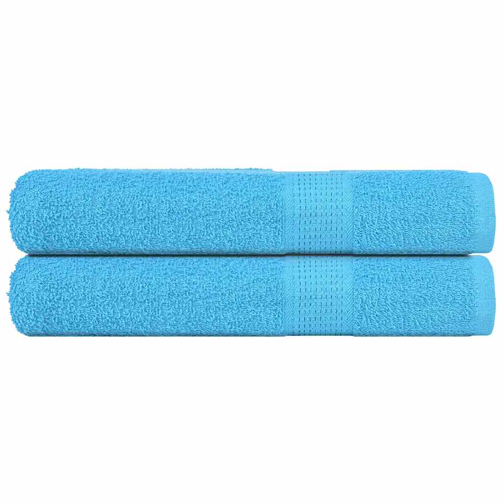 VIDAXL -Handtücher 2 PCs 360 g m² 100x200 cm 100% Baumwolltürkis