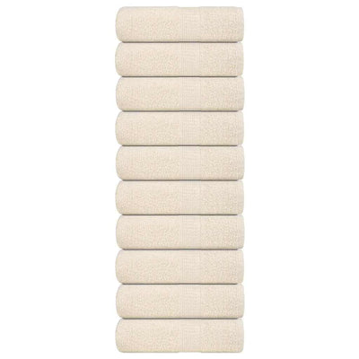 VIDAXL -SOAP -WIPES 10 ST 30 x 30 cm 360 g m² 100% Baumwollcreme -Colored