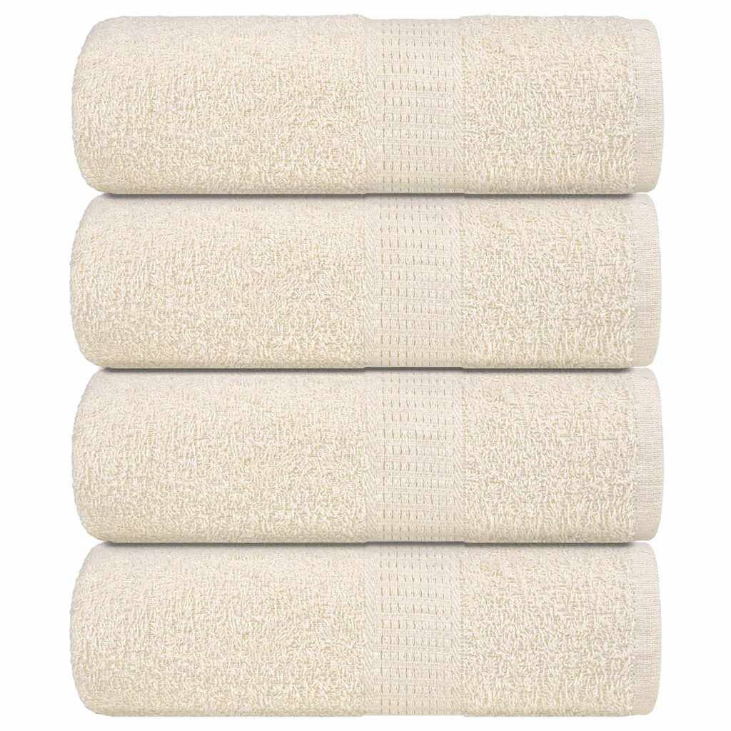 VIDAXL GAST WIPES 4 PCS 30 x 50 cm 360 g m² 100% Baumwollcreme -gelöscht
