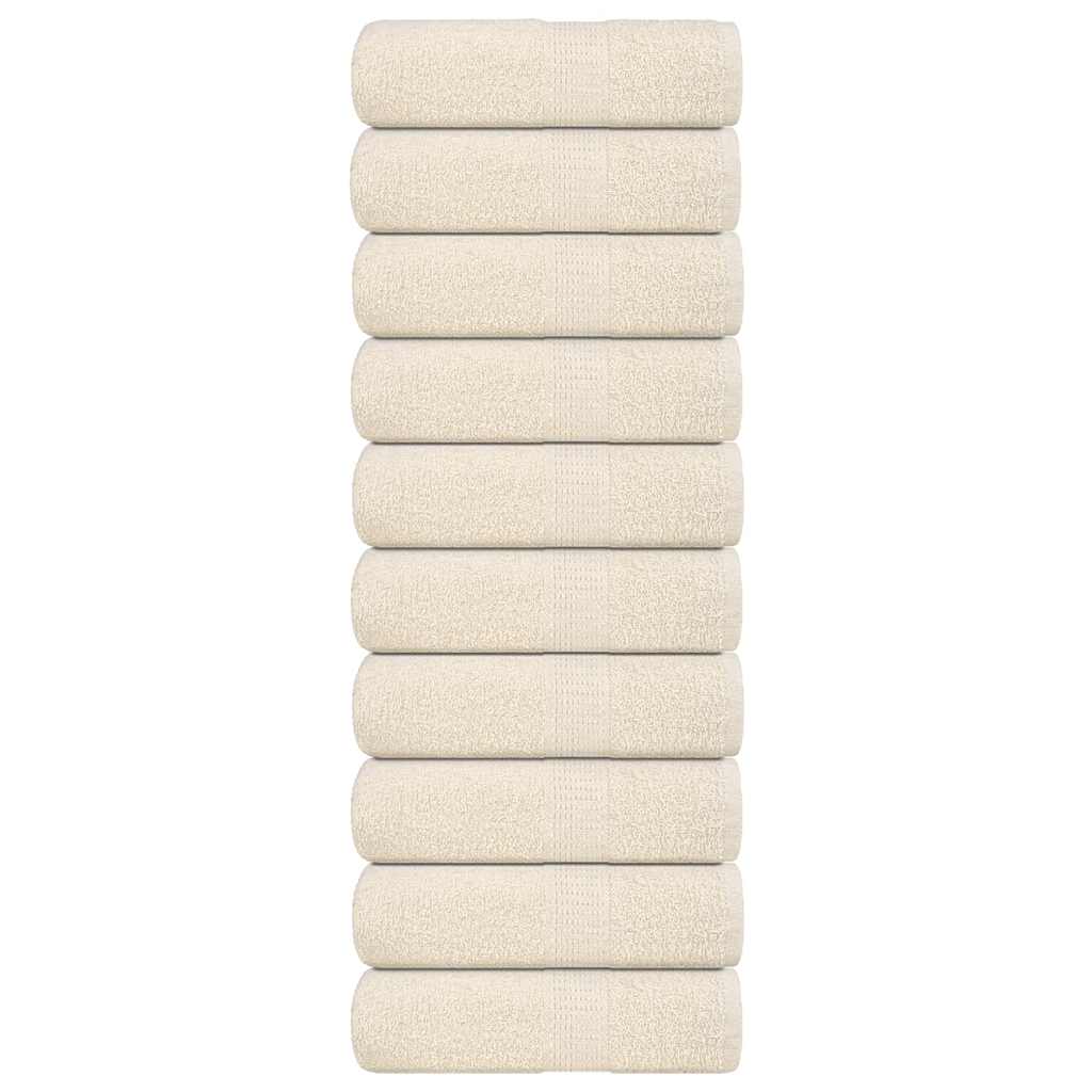 VIDAXL GAST WIPES 10 PCs 30 x 50 cm 360 g m² 100% Baumwollcreme -gelöscht