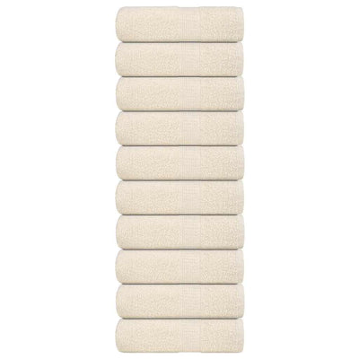 VIDAXL GAST WIPES 10 PCs 30 x 50 cm 360 g m² 100% Baumwollcreme -gelöscht