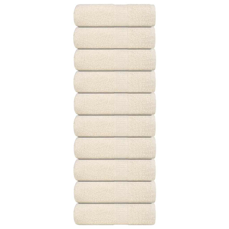 VIDAXL GAST WIPES 10 PCs 30 x 50 cm 360 g m² 100% Baumwollcreme -gelöscht