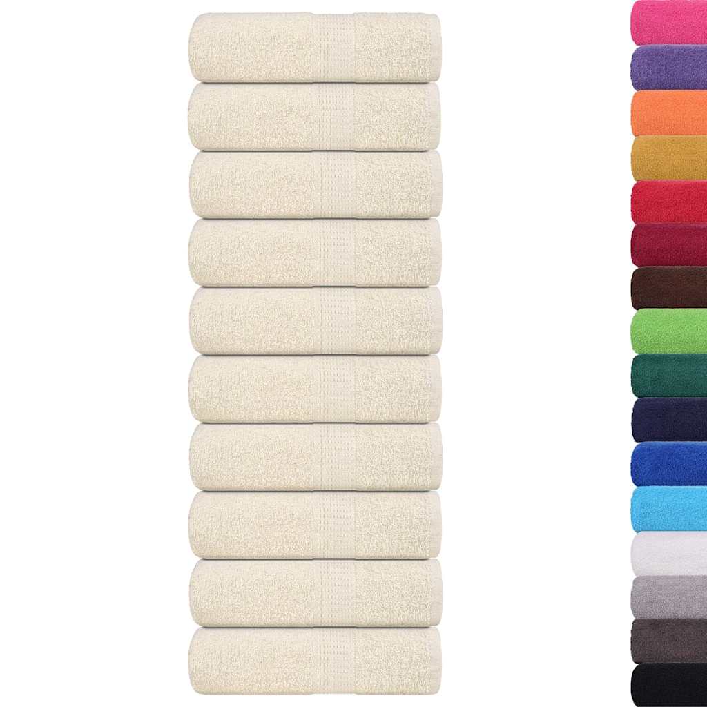 VIDAXL GAST WIPES 10 PCs 30 x 50 cm 360 g m² 100% Baumwollcreme -gelöscht