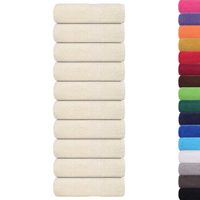 VIDAXL GAST WIPES 10 PCs 30 x 50 cm 360 g m² 100% Baumwollcreme -gelöscht