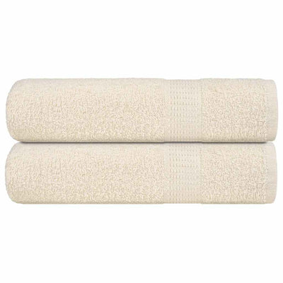 VIDAXL -Handtücher 2 ST 50x100 cm 360 g m² 100% Baumwollcreme -Colored