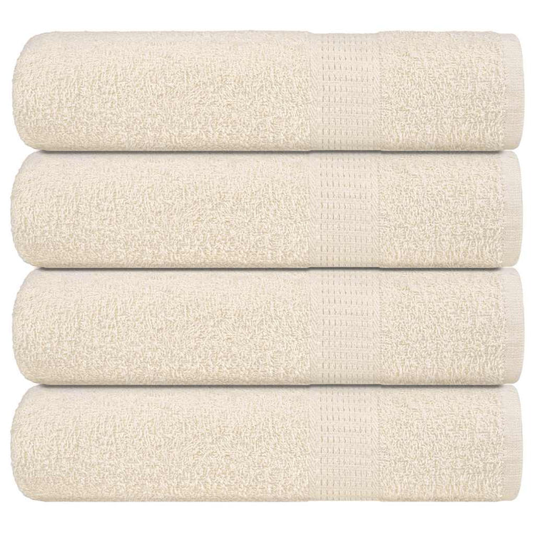 VIDAXL -Handtücher 4 ST 50x100 cm 360 g m² 100% Baumwollcreme -Colored
