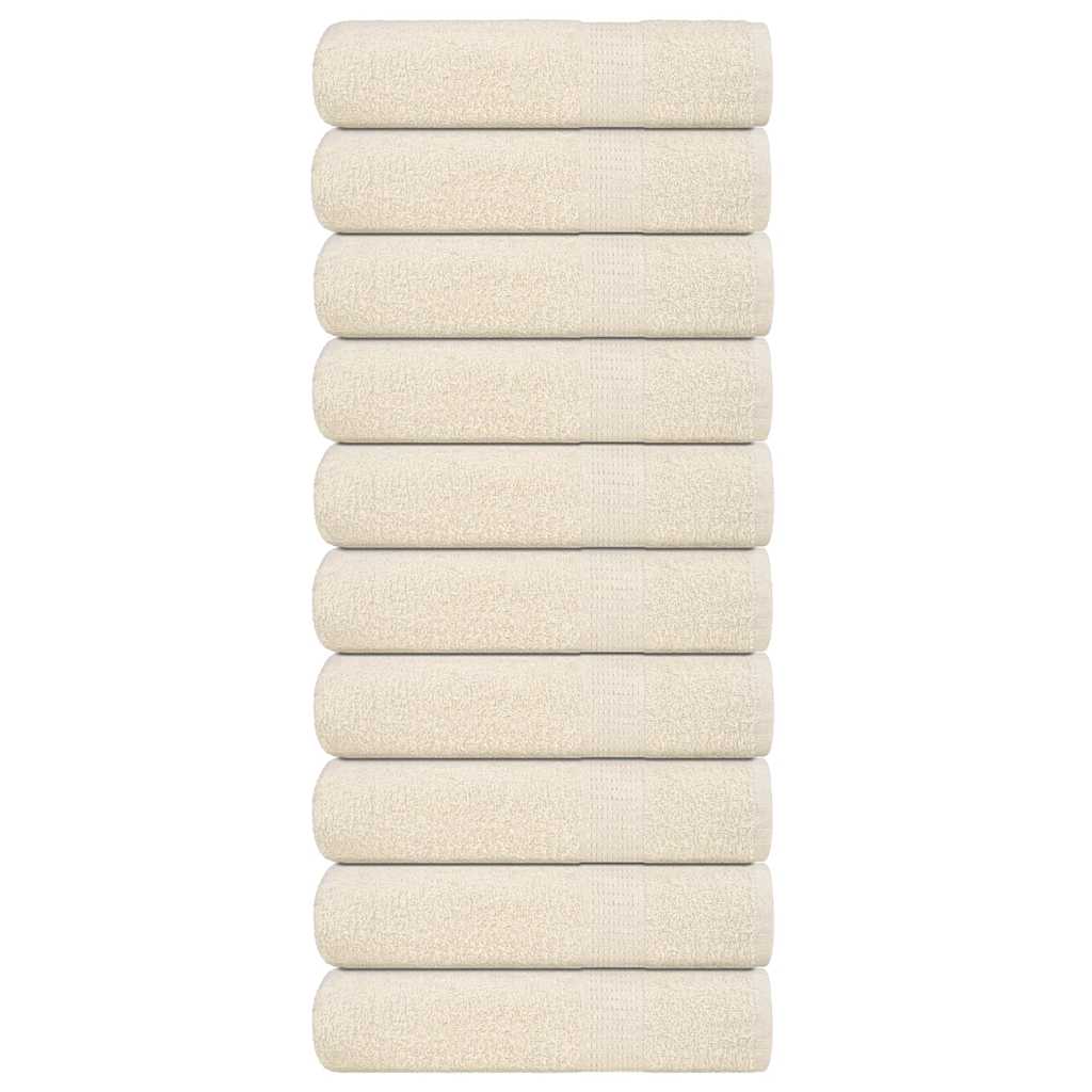 VIDAXL -Handtücher 10 ST 50x100 cm 360 g m² 100% Baumwollcreme -Colored
