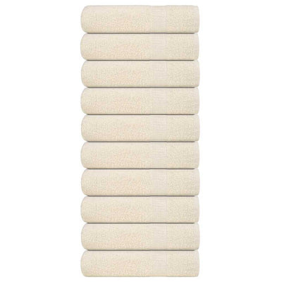 VIDAXL -Handtücher 10 ST 50x100 cm 360 g m² 100% Baumwollcreme -Colored