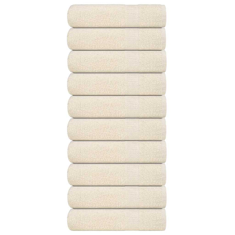 VIDAXL -Handtücher 10 ST 50x100 cm 360 g m² 100% Baumwollcreme -Colored