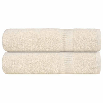 VIDAXL Duschtücher 2 ST 70x140 cm 360 g m² 100% Baumwollcreme