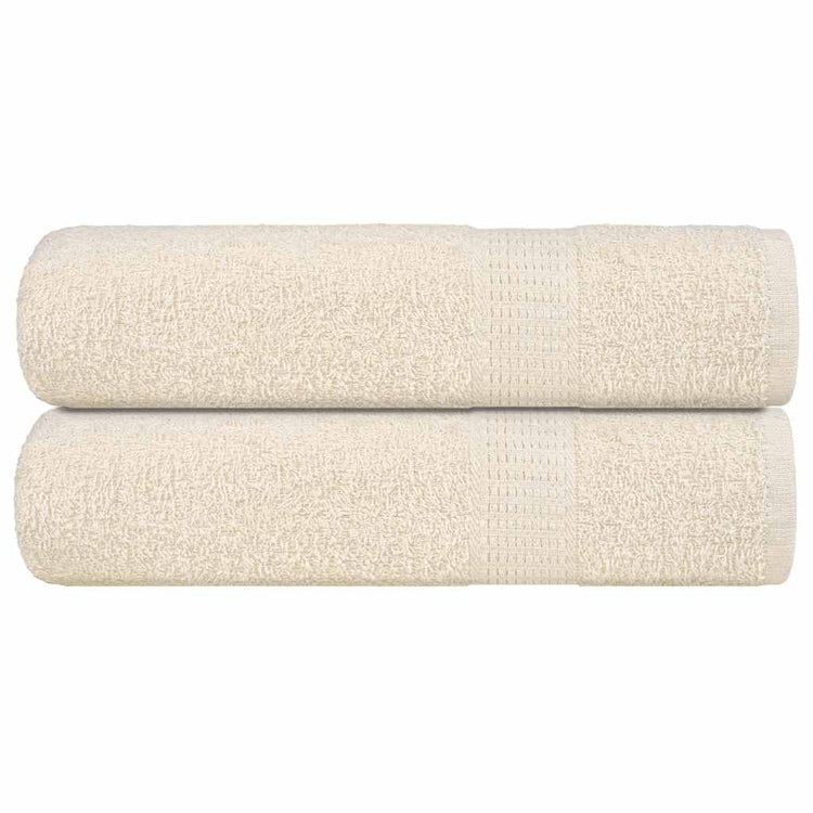 VIDAXL Duschtücher 2 ST 70x140 cm 360 g m² 100% Baumwollcreme
