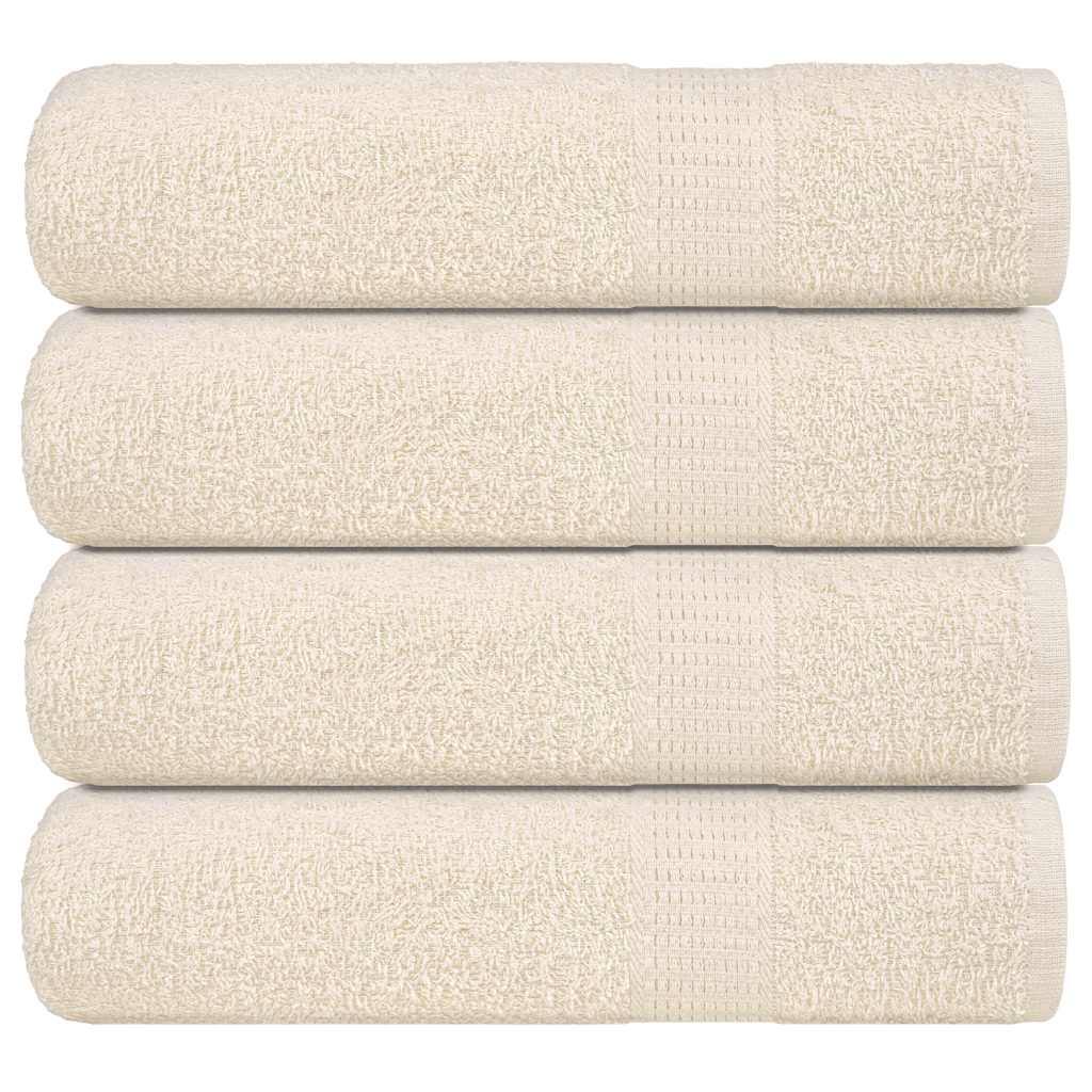 VIDAXL Duschtücher 4 ST 70x140 cm 360 g m² 100% Baumwollcreme